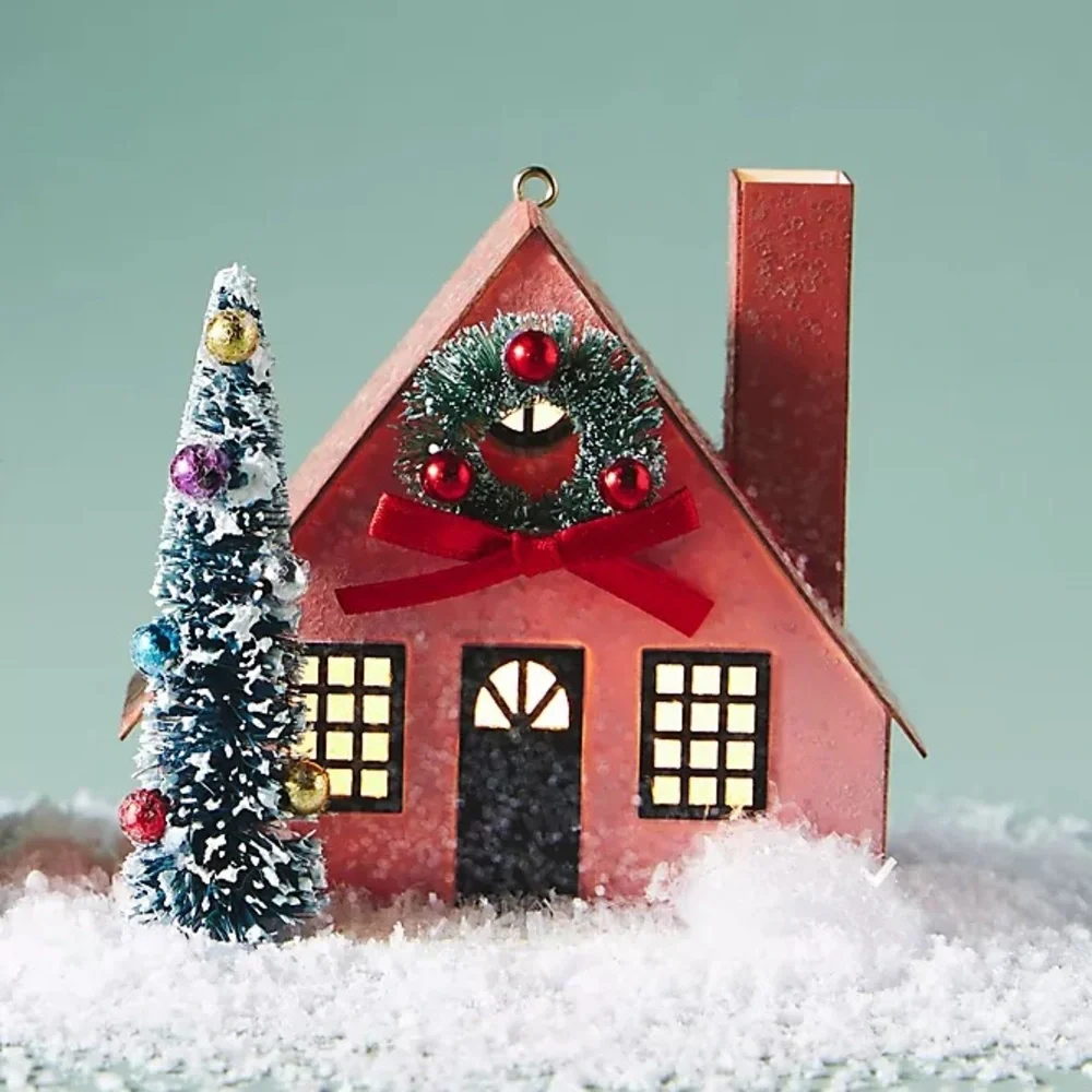 New🌟Christmas Cottage Light-Up Ornament